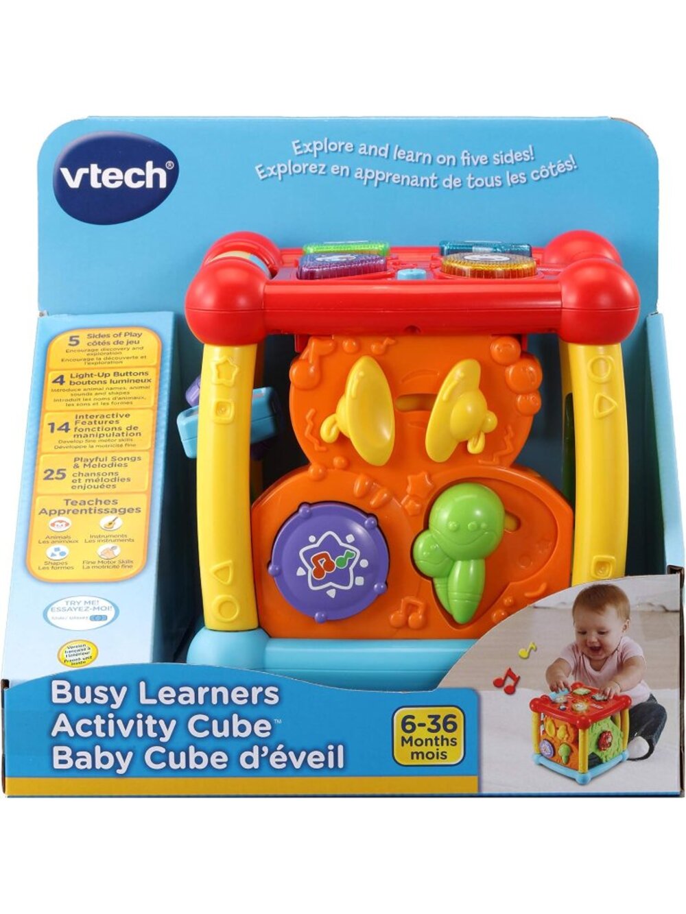 Vtech Busy Learners Activity Cube -Baby Educational Toy (French) New in Box